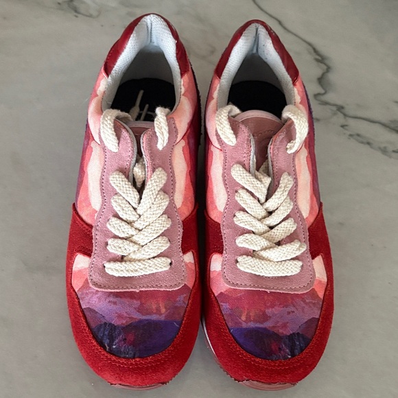 Inkkas Red and Pink Women's Sneakers - Picture 4 of 13